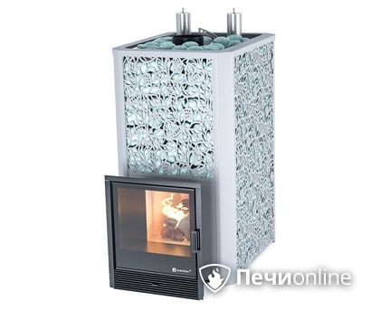 Дровяная печь-каменка ИзиСтим Ялта 45К (Хохлома), AISI430 в Березниках